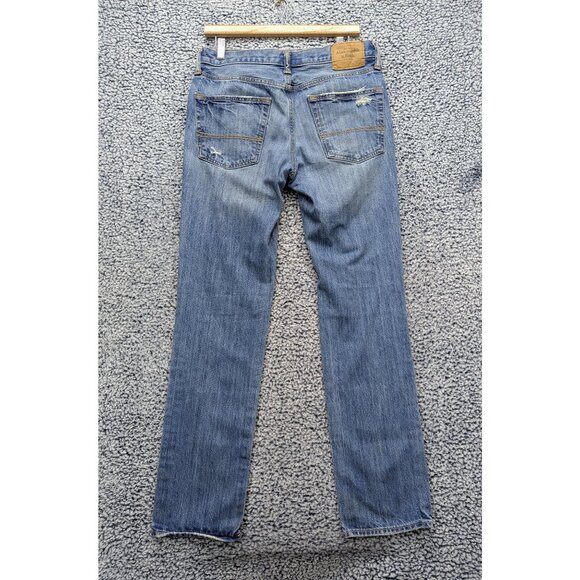 Abercrombie & Fitch The AF Skinny Jeans Mens 32X32 Distressed Preppy Y2K Blue - Picture 2 of 16
